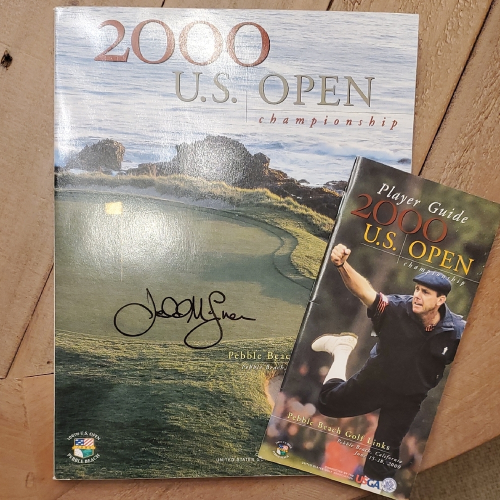 2000 US Open Pebble Beach Golf Players Guide & Program Signed Jedd McLuen